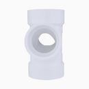 White PVC DWV Double Sanitary Tee 