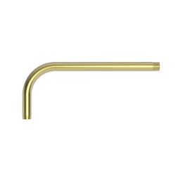 Brass Shower Arm in Uncoated Polished Brass - Living