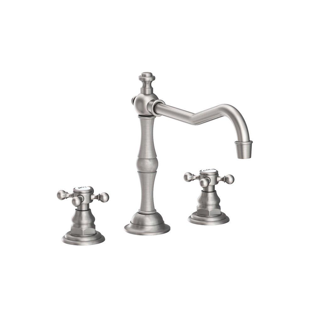 Newport Brass Stainless Steel - PVD 3-Hole Kitchen Faucet with Double Cross Handle 