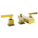 Two Handle Bathroom Sink Faucet in Uncoated Polished Brass - Living