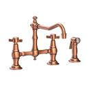 Newport Brass Antique Copper Two Handle Bridge Kitchen Faucet 