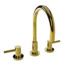 Two Handle Bathroom Sink Faucet in Uncoated Polished Brass - Living