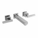 Widespread Bathroom Sink Faucet with Double Lever Handle in Polished Nickel - Natural