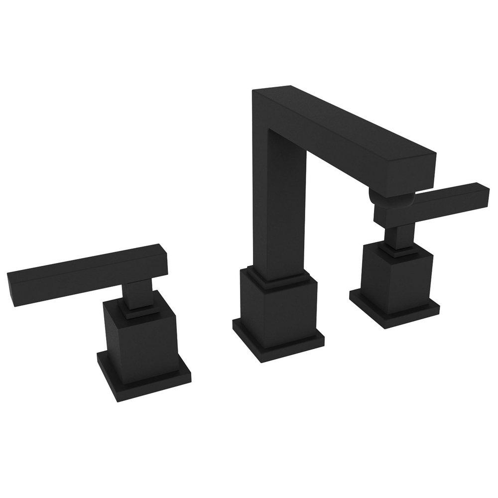 Newport Brass Flat Black Two Handle Widespread Bathroom Sink Faucet 