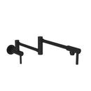 Two Handle Lever Handle Pot Filler in Flat Black