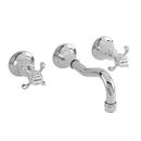 Widespread Bathroom Sink Faucet with Double Cross Handle in Polished Chrome