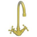 Newport Brass Satin Gold - PVD Bar or Prep Faucet with Single Cross Handle 