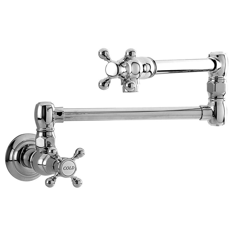 Newport Brass Polished Chrome Two Handle Cross Pot Filler 