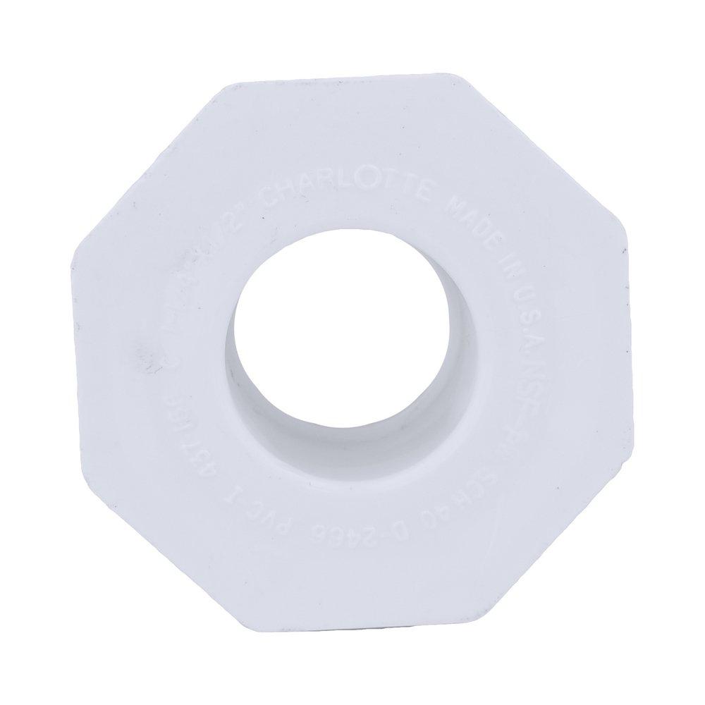 White PVC Schedule 40 Bushing 