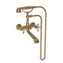 Two Handle Wall Mount Tub Filler with Handshower in Satin Bronze - PVD