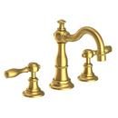 Newport Brass Satin Brass - PVD Two Handle Widespread Bathroom Sink Faucet Lever Handle 