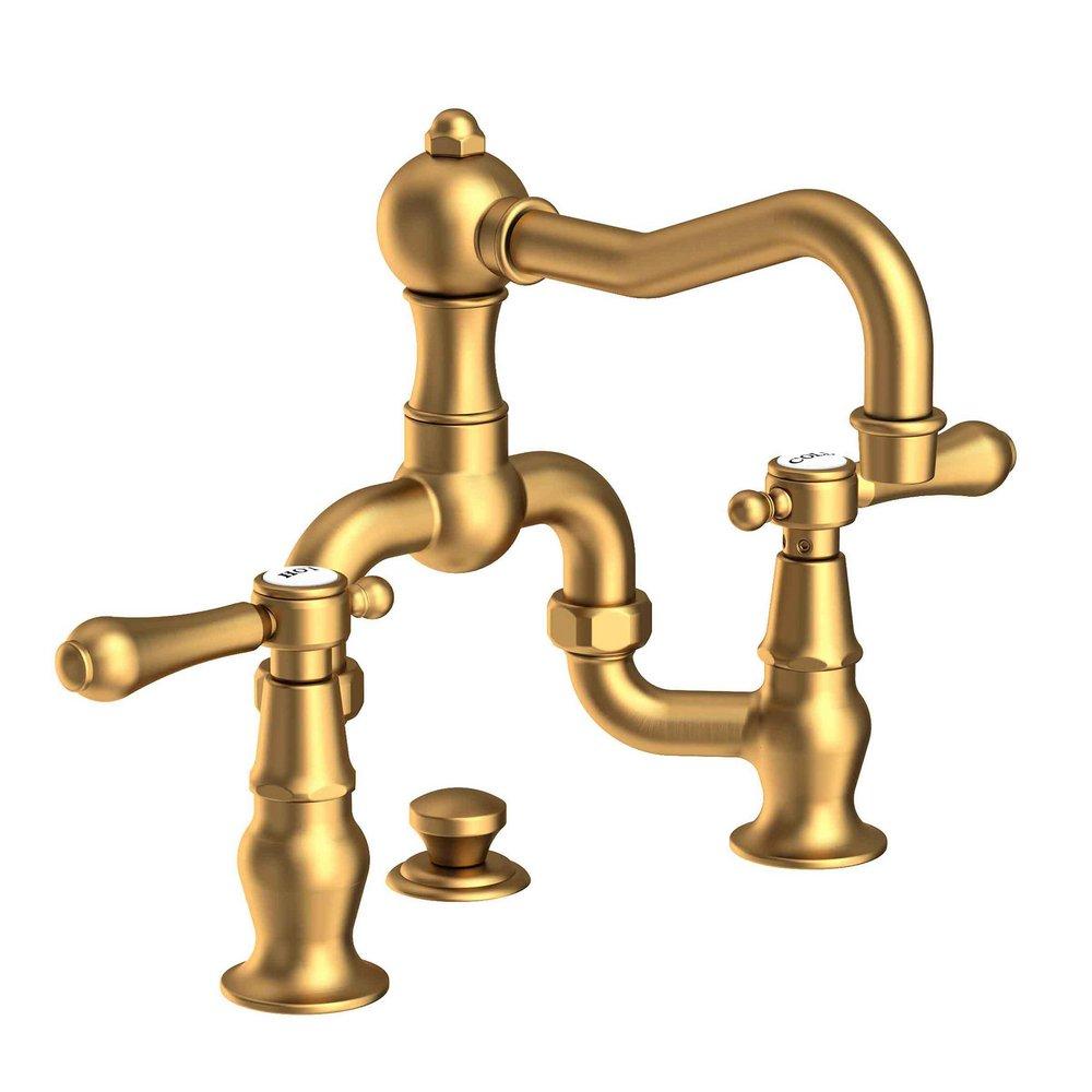 Two Handle Bridge Bathroom Sink Faucet in Satin Bronze - PVD 