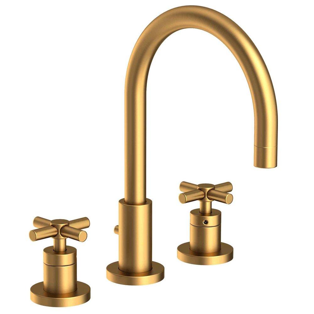Newport Brass Satin Bronze - PVD Two Handle Widespread Bathroom Sink Faucet Cross Handle 