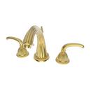 Widespread Bathroom Sink Faucet with Double Lever Handle in Polished Gold - PVD