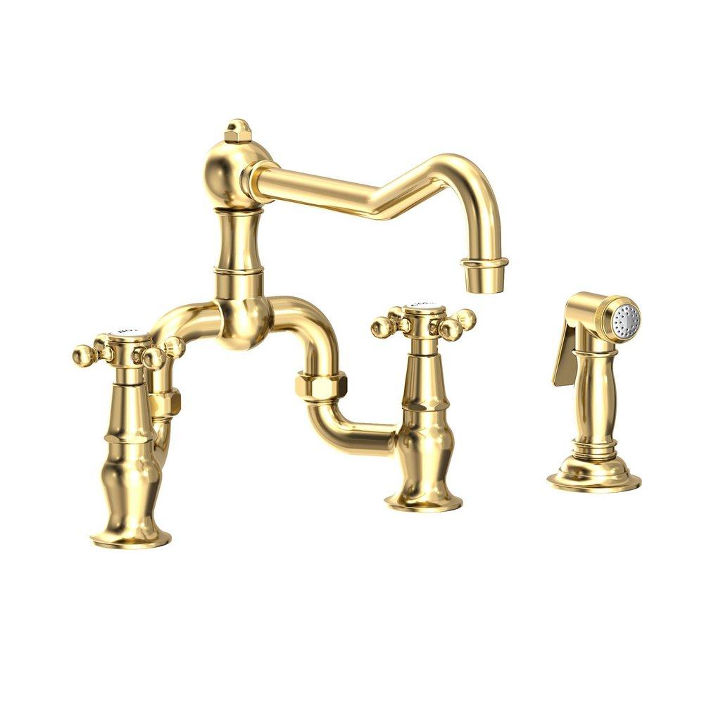 Newport Brass Forever Brass - PVD Two Handle Bridge Kitchen Faucet 