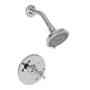 2 gpm Widespread Pressure Balance Shower Trim with Single Cross Handle in Polished Chrome