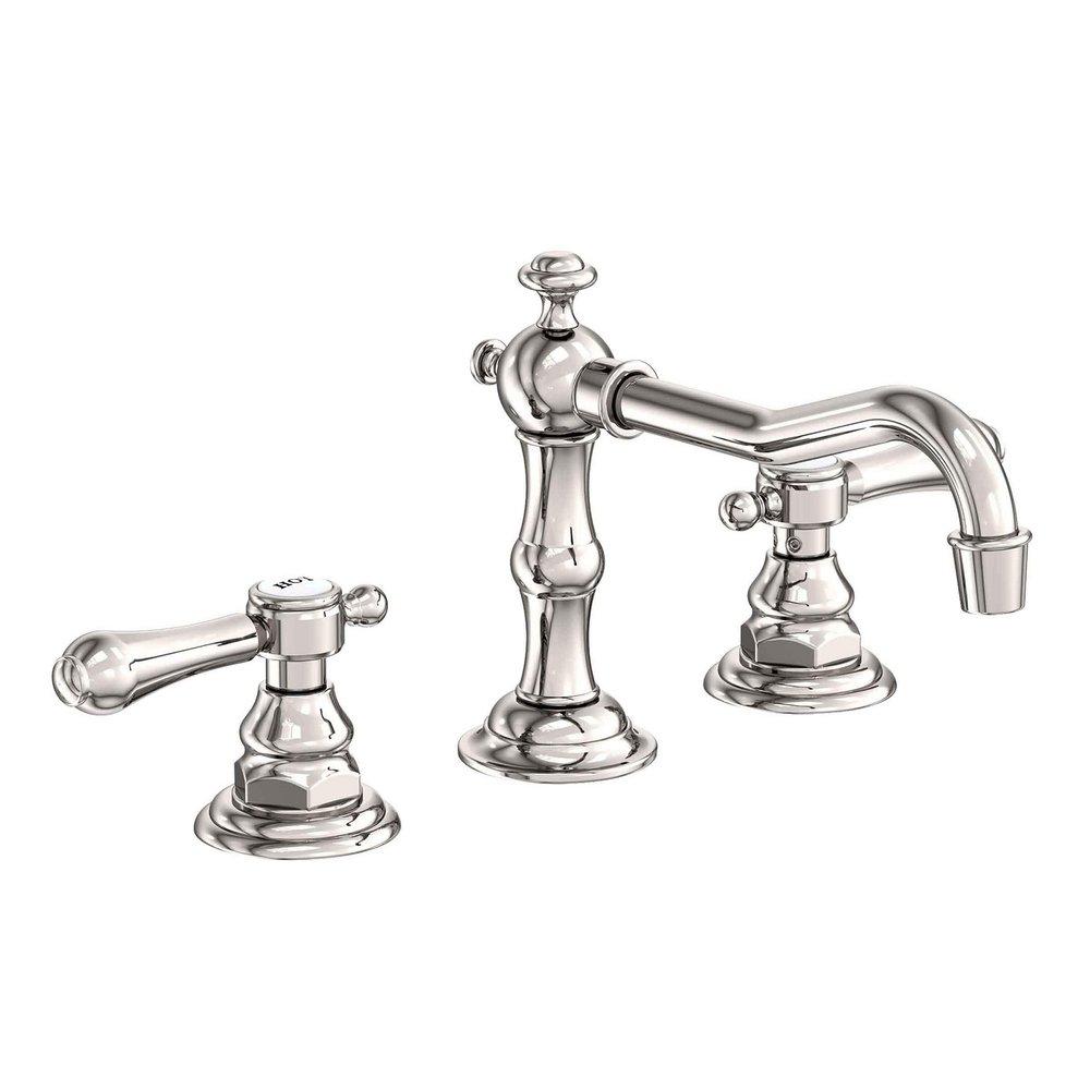 Newport Brass Polished Nickel - Natural Two Handle Widespread Bathroom Sink Faucet 