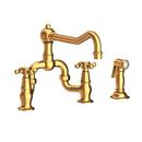 Newport Brass Satin Gold - PVD Two Handle Bridge Kitchen Faucet 
