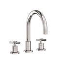 Newport Brass Polished Nickel 3-Hole Kitchen Faucet with Double Cross Handle 