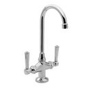 Prep Sink or Bar Faucet with Double Lever Handle in Antique Nickel