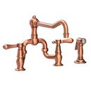 Newport Brass Antique Copper Two Handle Bridge Kitchen Faucet 