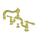 Two Handle Bridge and Widespread Bathroom Sink Faucet in Satin Gold - PVD