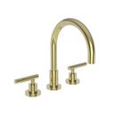 Two Handle Kitchen Faucet with Side Spray in Uncoated Polished Brass - Living