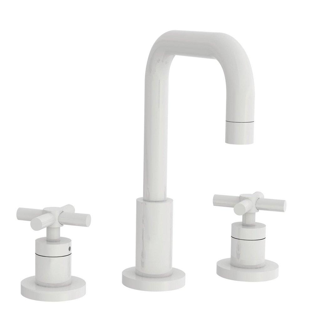Newport Brass White Two Handle Widespread Bathroom Sink Faucet 