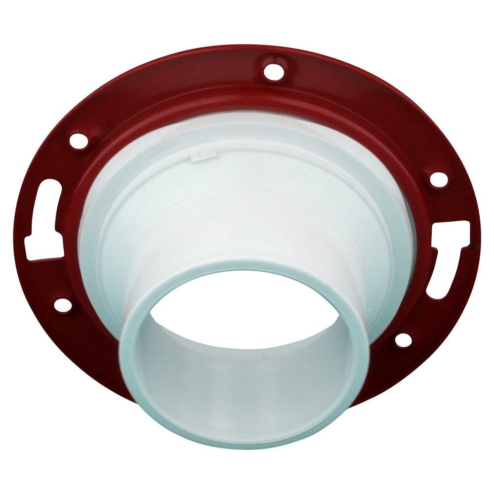 White PVC DWV Street Adjustable Metal Ring Closet Flange 