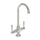 Newport Brass Polished Nickel - Natural Prep Sink or Bar Faucet with Double Lever Handle 