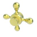 Front Mount or Side Mount Tank Lever in Satin Brass - PVD
