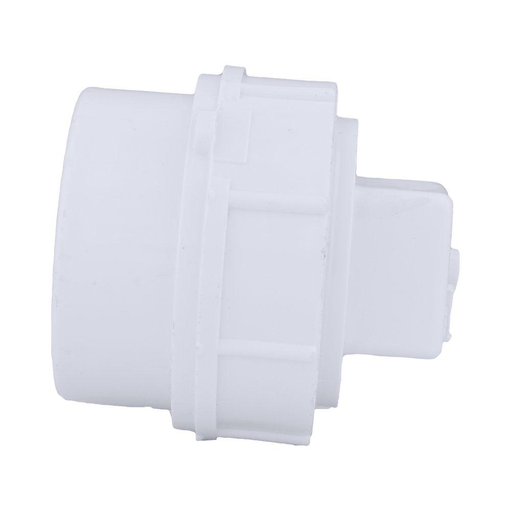 White PVC DWV Fitting Cleanout with Plug 