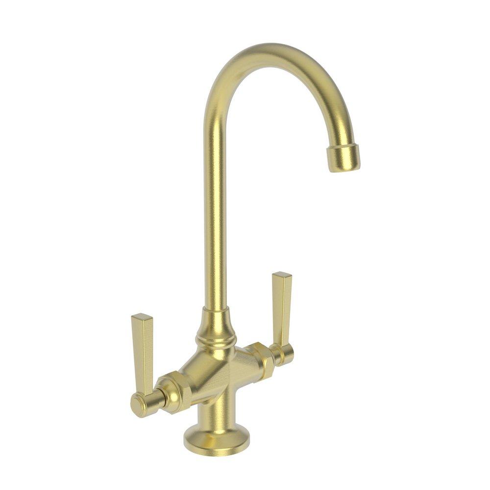 Newport Brass Satin Brass - PVD Prep Sink or Bar Faucet with Double Lever Handle 