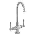 Prep Sink or Bar Faucet with Double Lever Handle in Polished Chrome