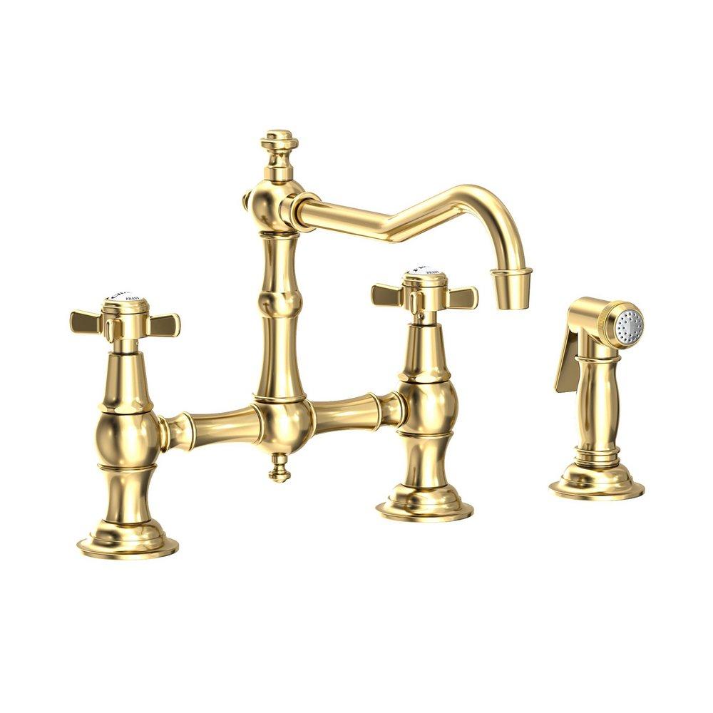 Newport Brass Forever Brass - PVD Two Handle Bridge Kitchen Faucet 