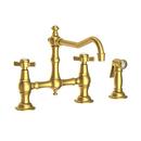 Newport Brass Satin Brass - PVD Two Handle Bridge Kitchen Faucet 