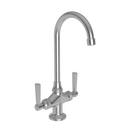 Prep Sink or Bar Faucet with Double Lever Handle in Stainless Steel - PVD