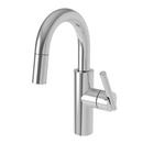 Prep Sink or Bar Faucet with Double Cross Handle in Polished Nickel - Natural