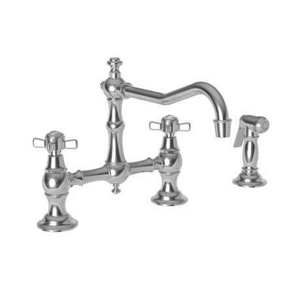 Newport Brass Polished Copper Two Handle Bridge Kitchen Faucet 
