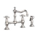 Newport Brass Polished Nickel - Natural Two Handle Bridge Kitchen Faucet 