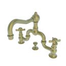 Two Handle Bridge Bathroom Sink Faucet in Satin Bronze - PVD
