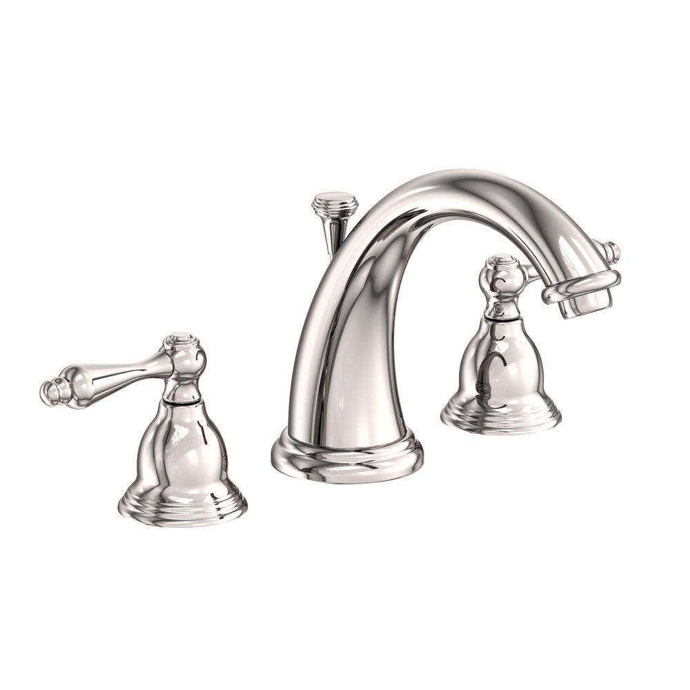 Newport Brass Polished Nickel - Natural Two Handle Widespread Bathroom Sink Faucet Lever Handle 