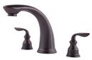 Double Lever Handle 3-Piece Roman Tub High Arc in Tuscan Bronze