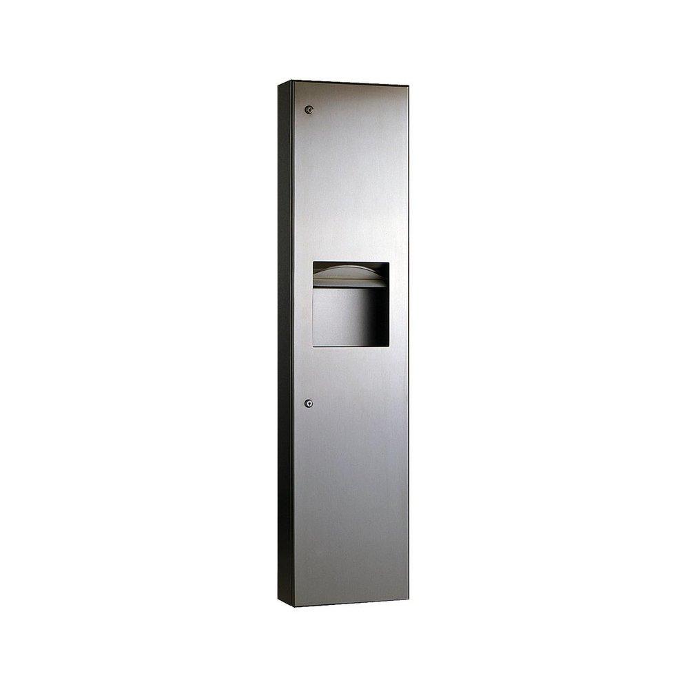 Bobrick Satin Paper Towel Dispenser and Waste Receptacle 
