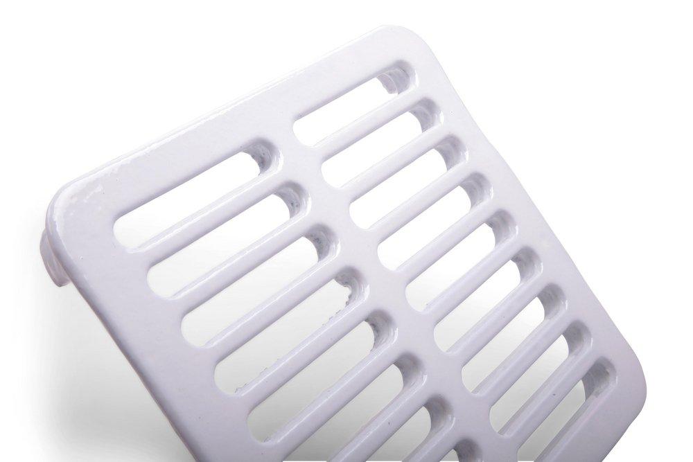 Zurn White 8 x 8 in. Porcelain Full Top Grate 