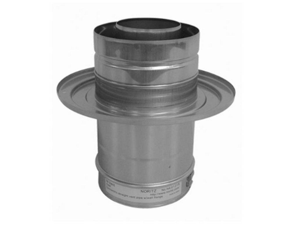 Noritz America Concentric Straight Vent Pipe with Wall Flanged 