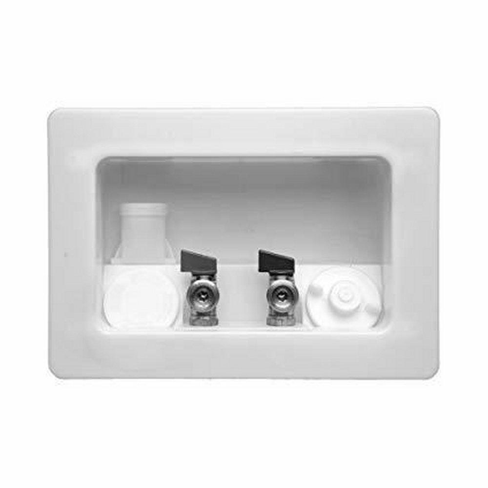 LSP Products Group White 7-5/8 in x 6-1/2 in x 3 in Washing Machine Supply Box 