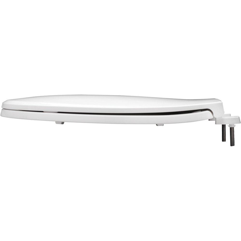 Bemis White Elongated Closed Front with Cover 