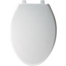 Bemis White Elongated Open Front Toilet Seat with Cover 