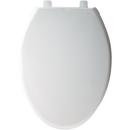 Bemis White Elongated Open Front Toilet Seat with Cover 